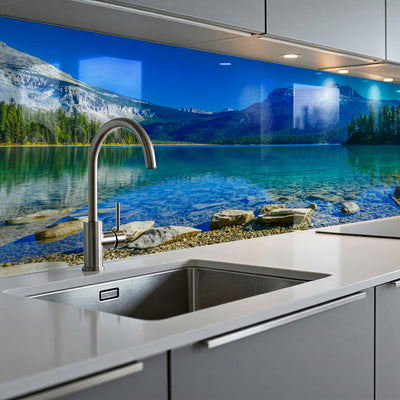 Painted glass kitchen splashbacks #614