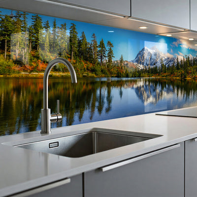 Painted glass kitchen splashbacks #615