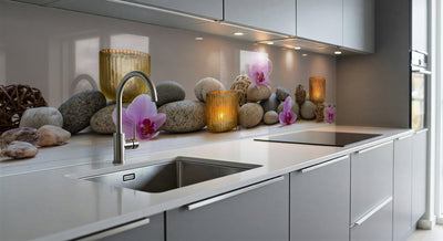 Painted kitchen glass cladding #616