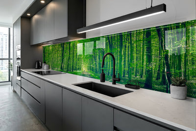 Printed glass kitchen splashback #618