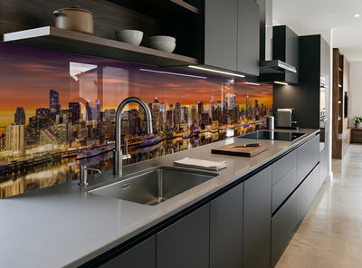 Printed glass kitchen cladding #624