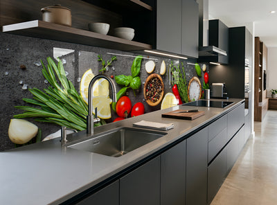 Painted glass kitchen splashbacks #626