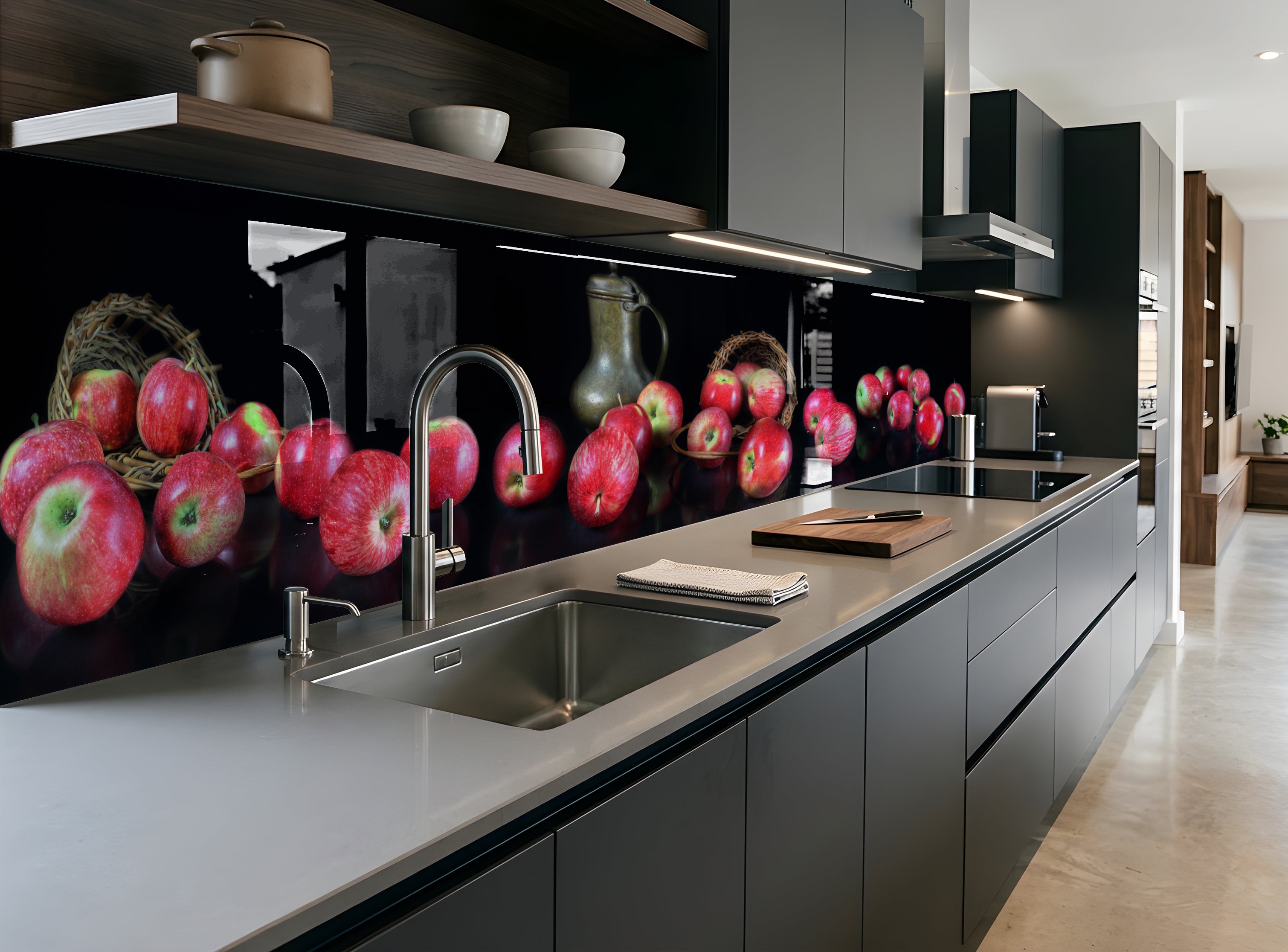 Painted glass kitchen splashbacks #629