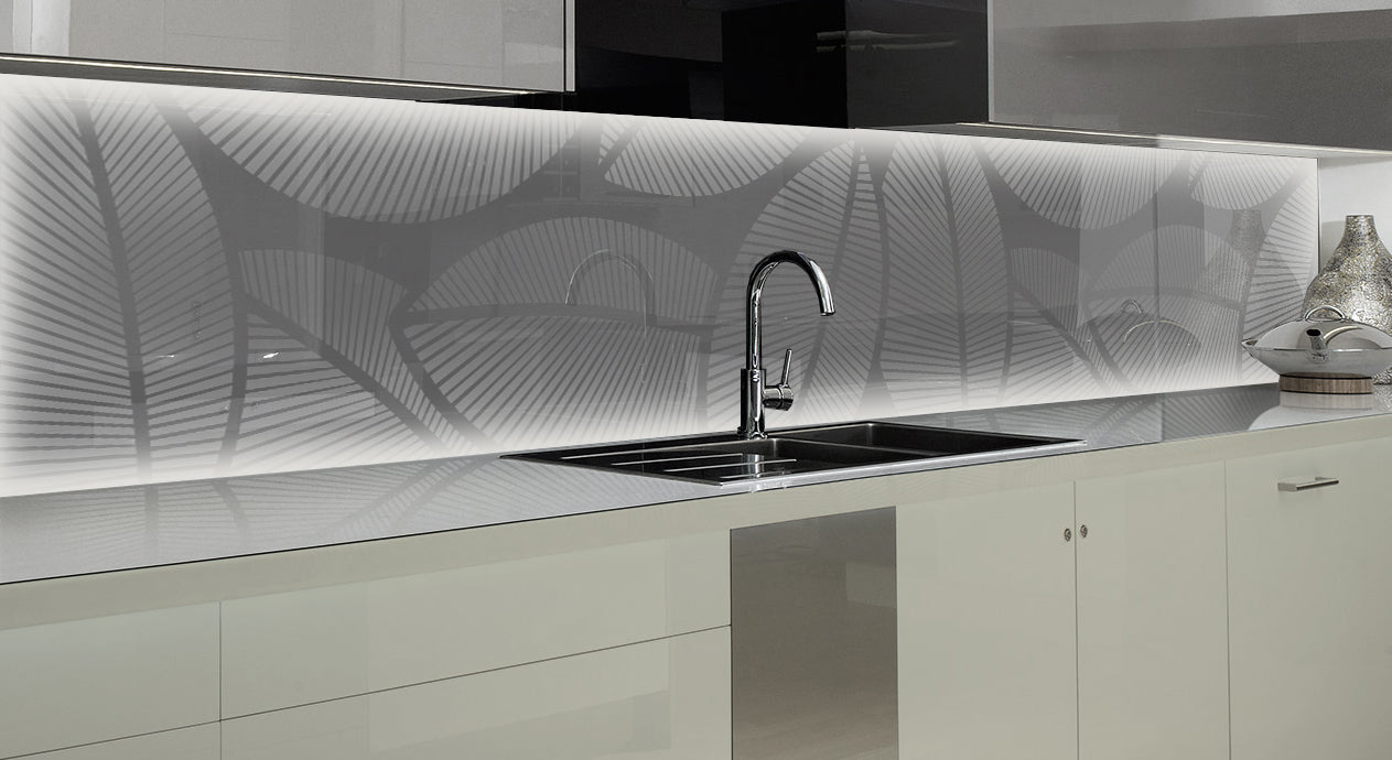 Painted glass kitchen cladding #63
