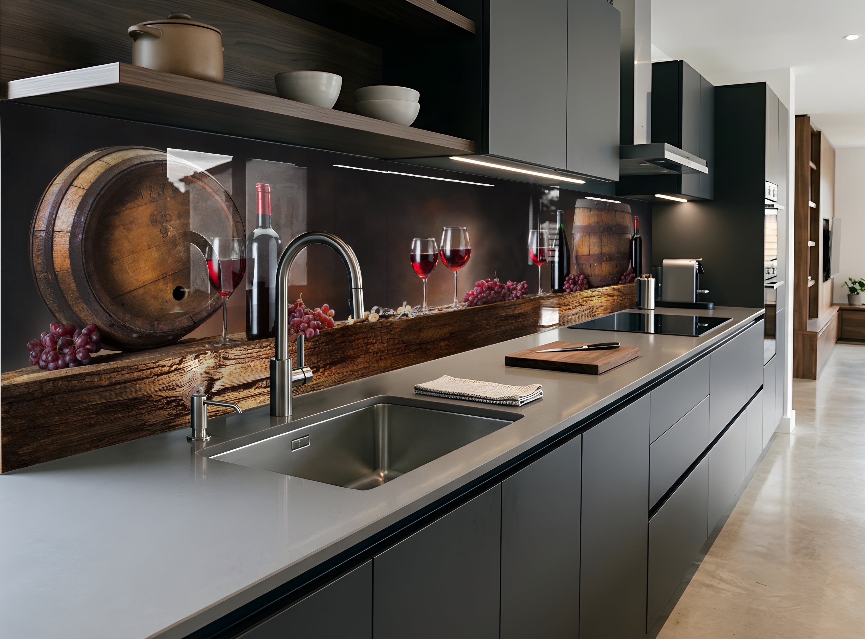Painted glass kitchen splashbacks #630