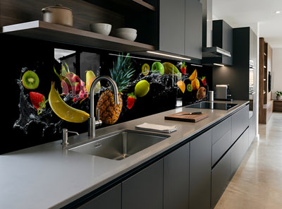 Painted glass kitchen splashbacks #631