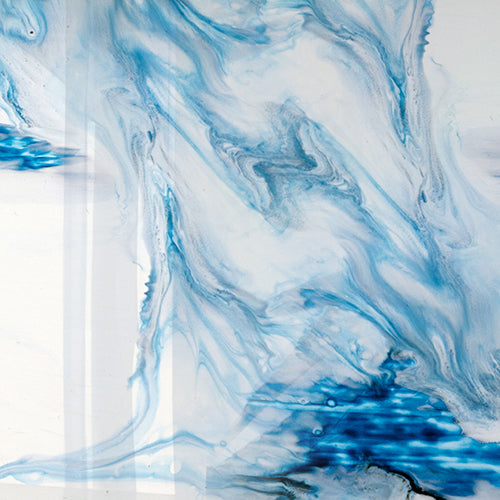 Printed glass kitchen splashback