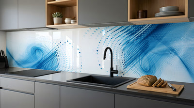Printed glass kitchen splashback #640