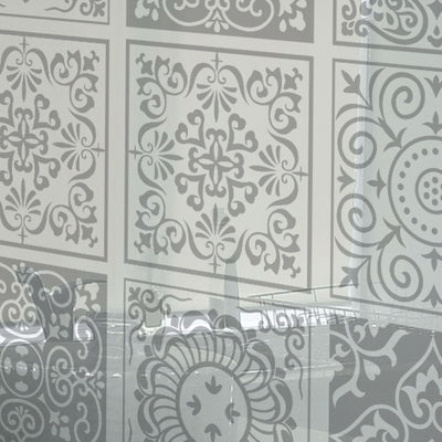 Painted glass for kitchen cladding, CLASSIC model