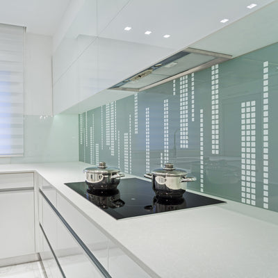 Painted glass kitchen cladding #7a