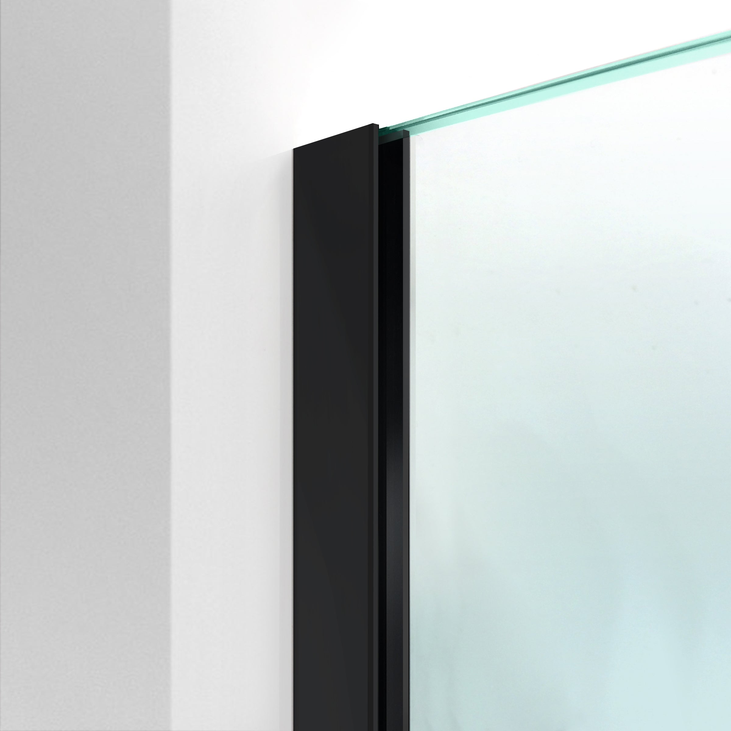 Shower Screens Walk-in, Black Shower Wall, #Clear #Crystal Clear