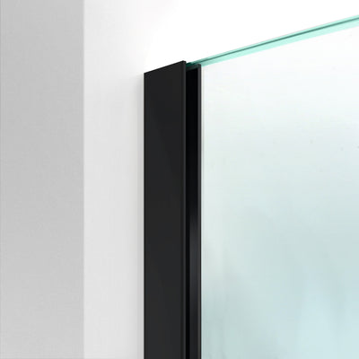 Shower Screens Walk-in, Black Shower Wall, #Clear #Víztiszta
