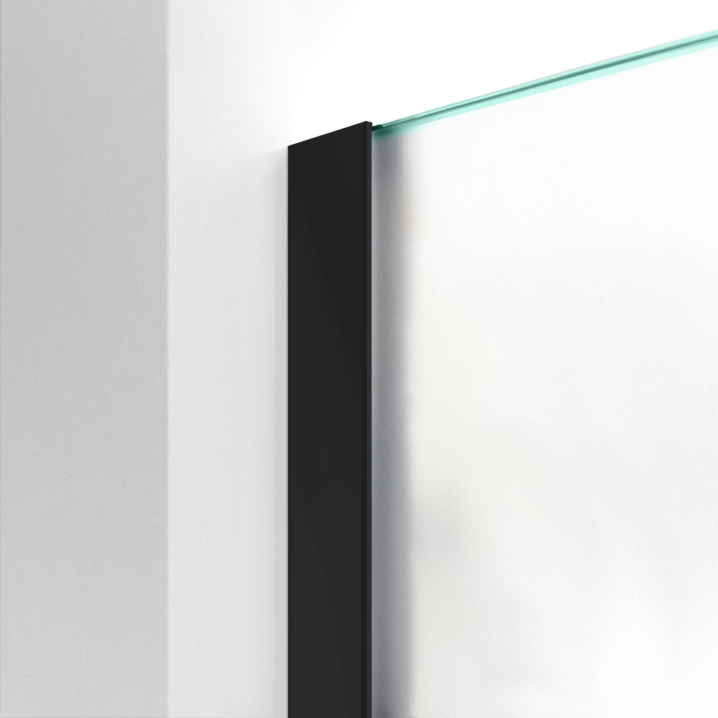 Shower Screens Walk-in, Black Shower Wall, #Satiné #Matt