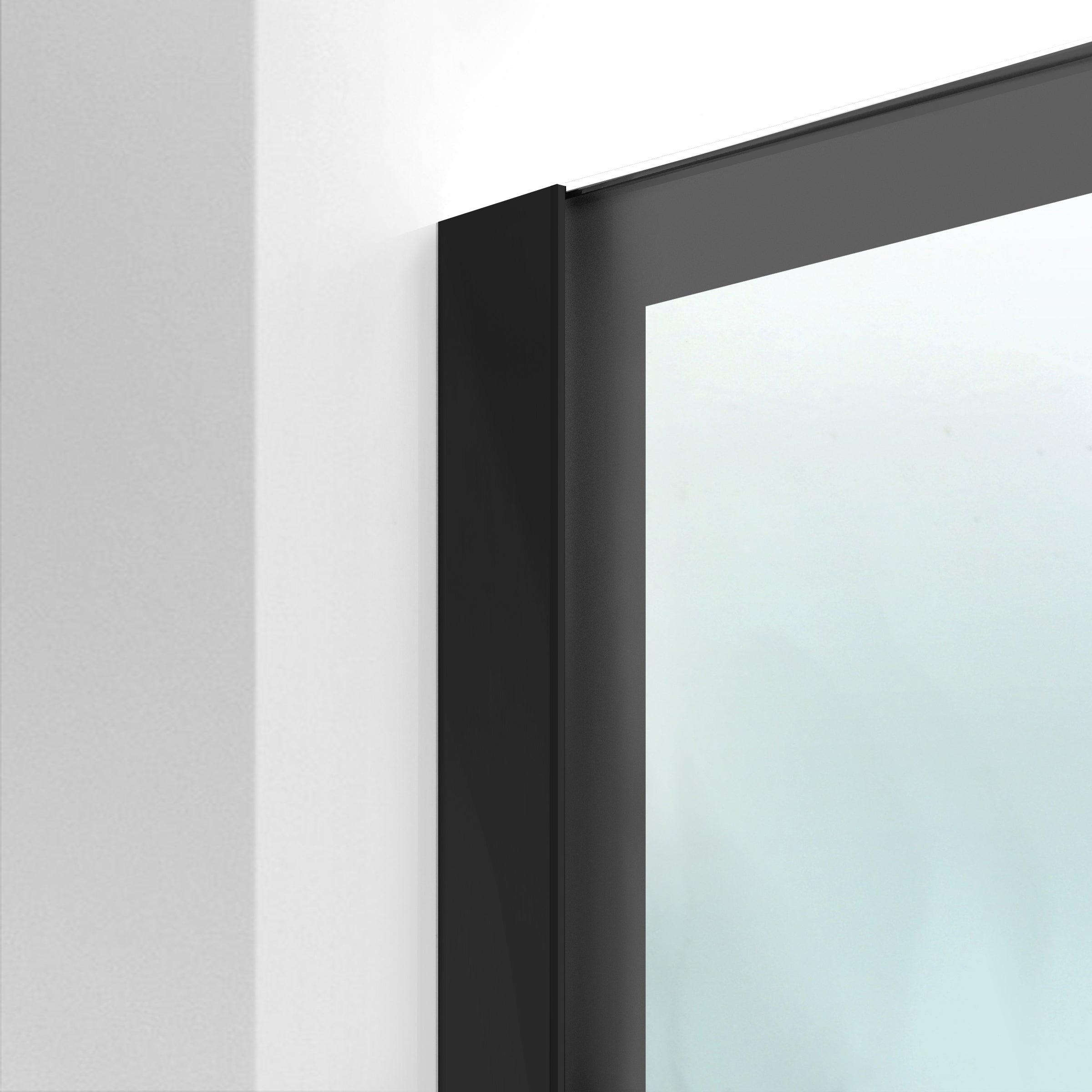 Paravan dus Walk-in, Perete dus  Negru, #Mat