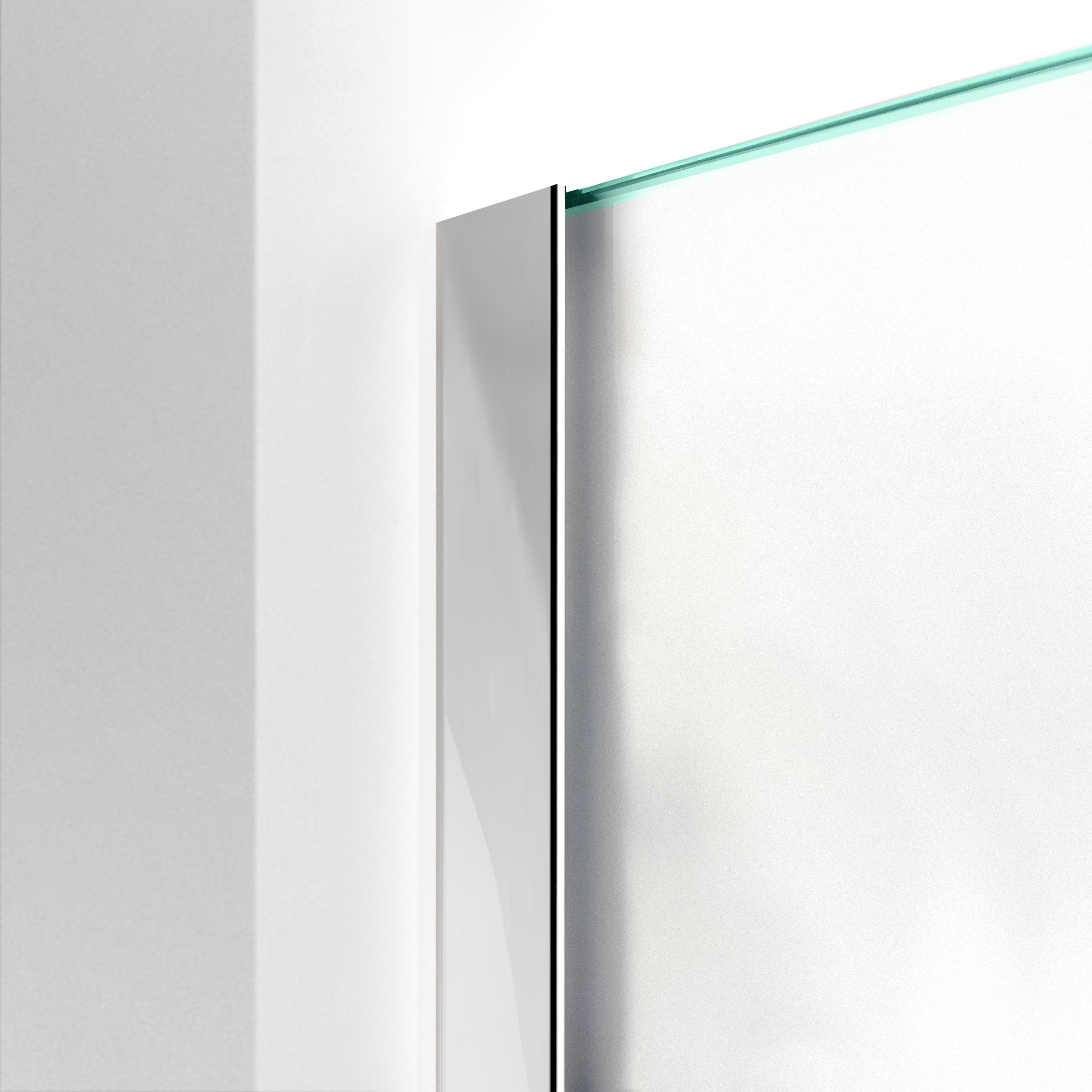 Paravan dus Walk-in, Perete dus  Inox, #Mata