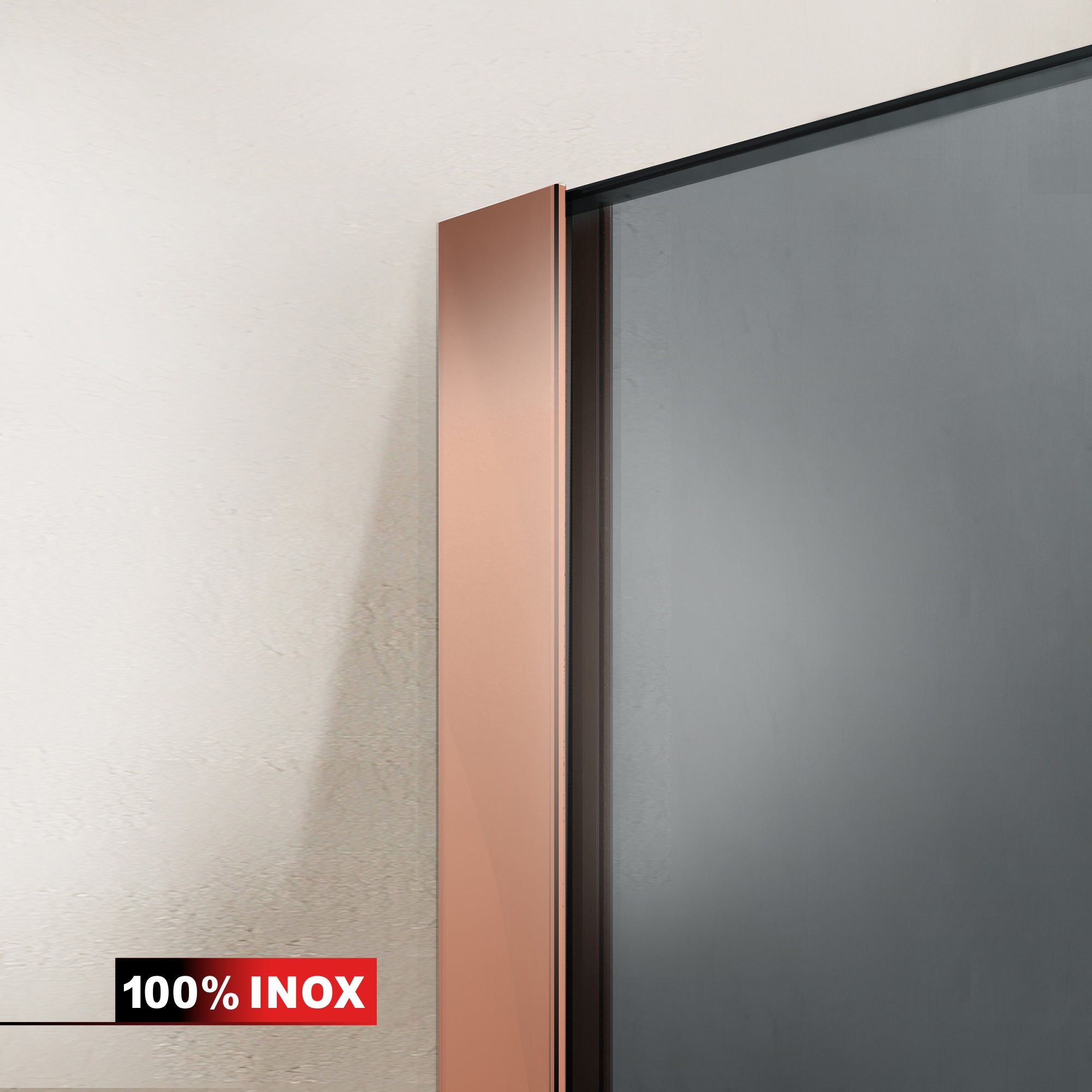 Shower enclosure with swing door #Grey