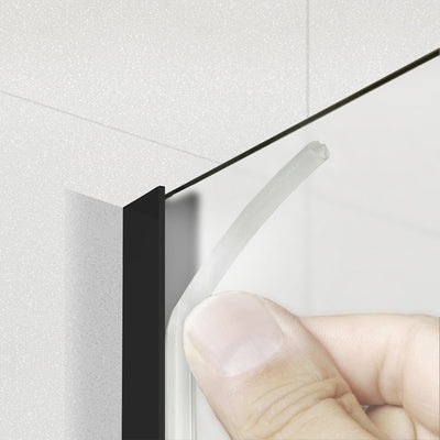 Shower Screens Walk-in, Black Shower Wall, #Satiné #Matt