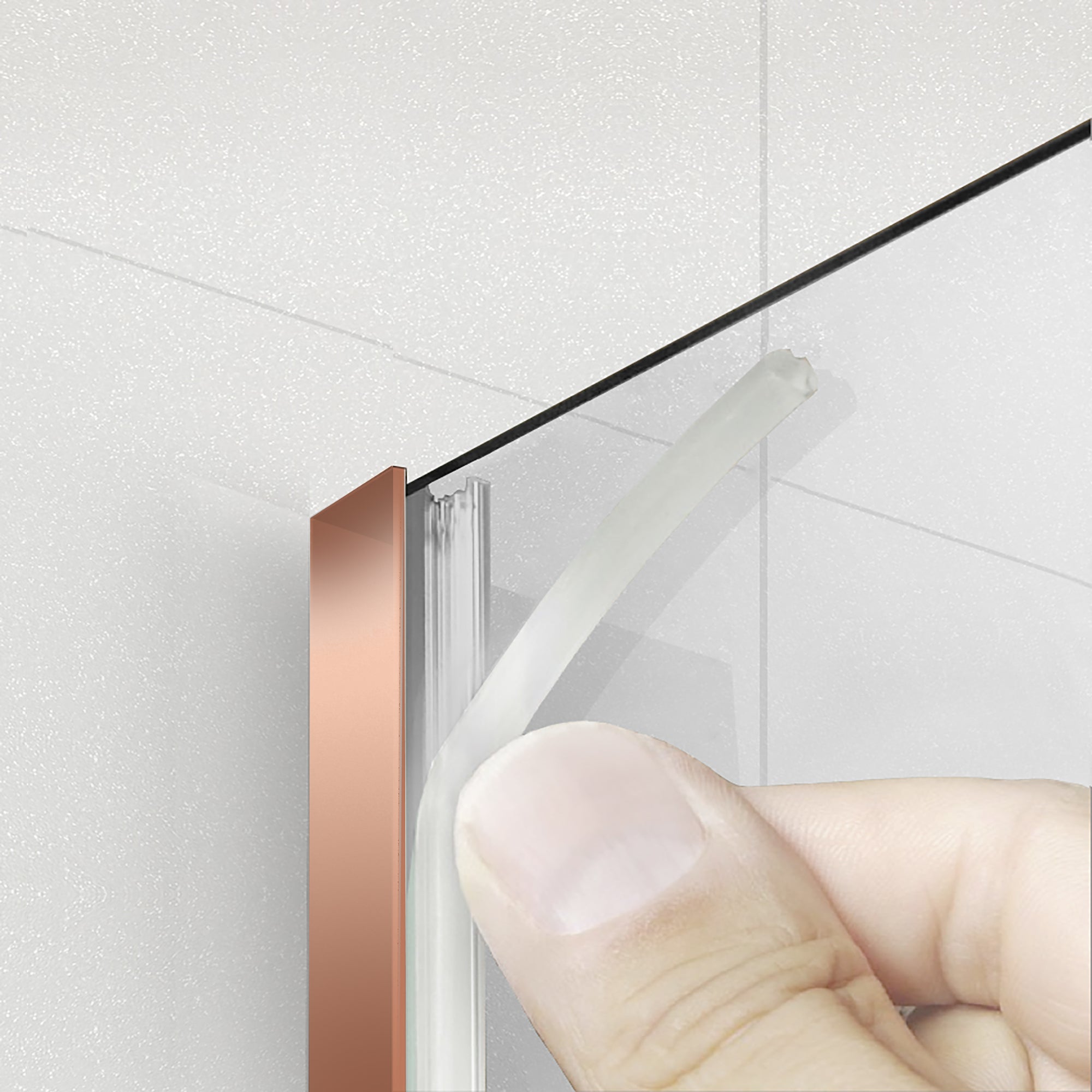 Shower Screens Walk-in, Shower wall Copper, #Clear #Crystal clear