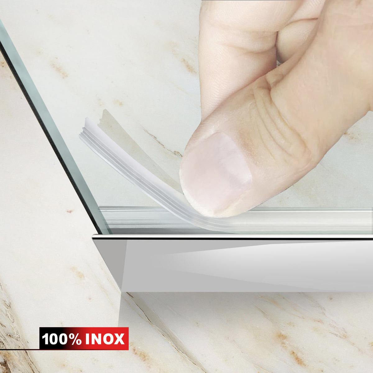 Shower Screens Walk-in, Shower Wall Stainless steel, #Clear