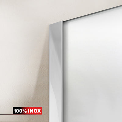 3-panel shower enclosure with hinged door