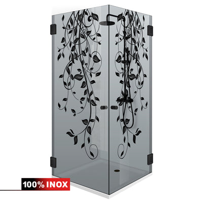 Shower enclosure with hinged door #Grey