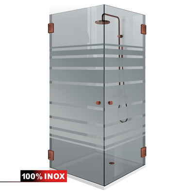 Shower enclosure with hinged door #Grey
