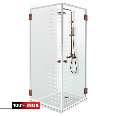 Shower enclosure with hinged door #Clear