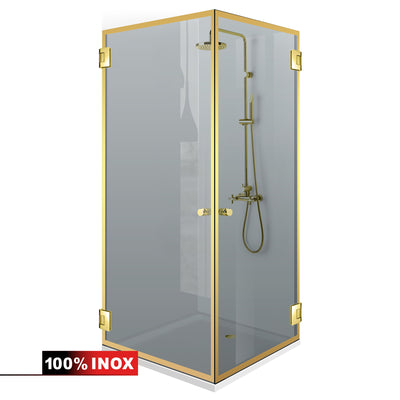 Shower enclosure with hinged door #Grey