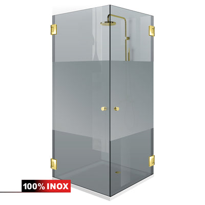 Shower enclosure with hinged door #Grey