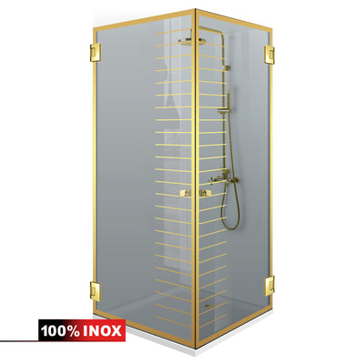 Shower enclosure with hinged door #Grey
