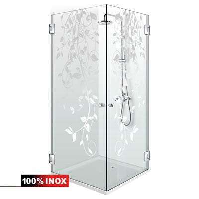 Shower enclosure with hinged door #Clear