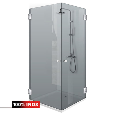 Shower enclosure with hinged door #Grey
