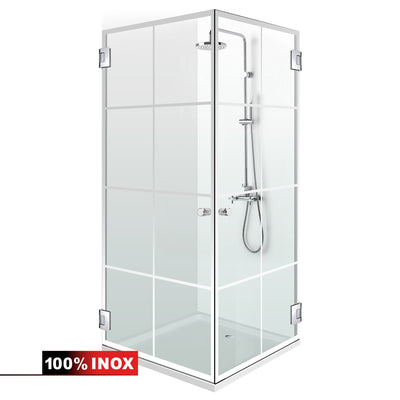 Shower enclosure with hinged door #Clear