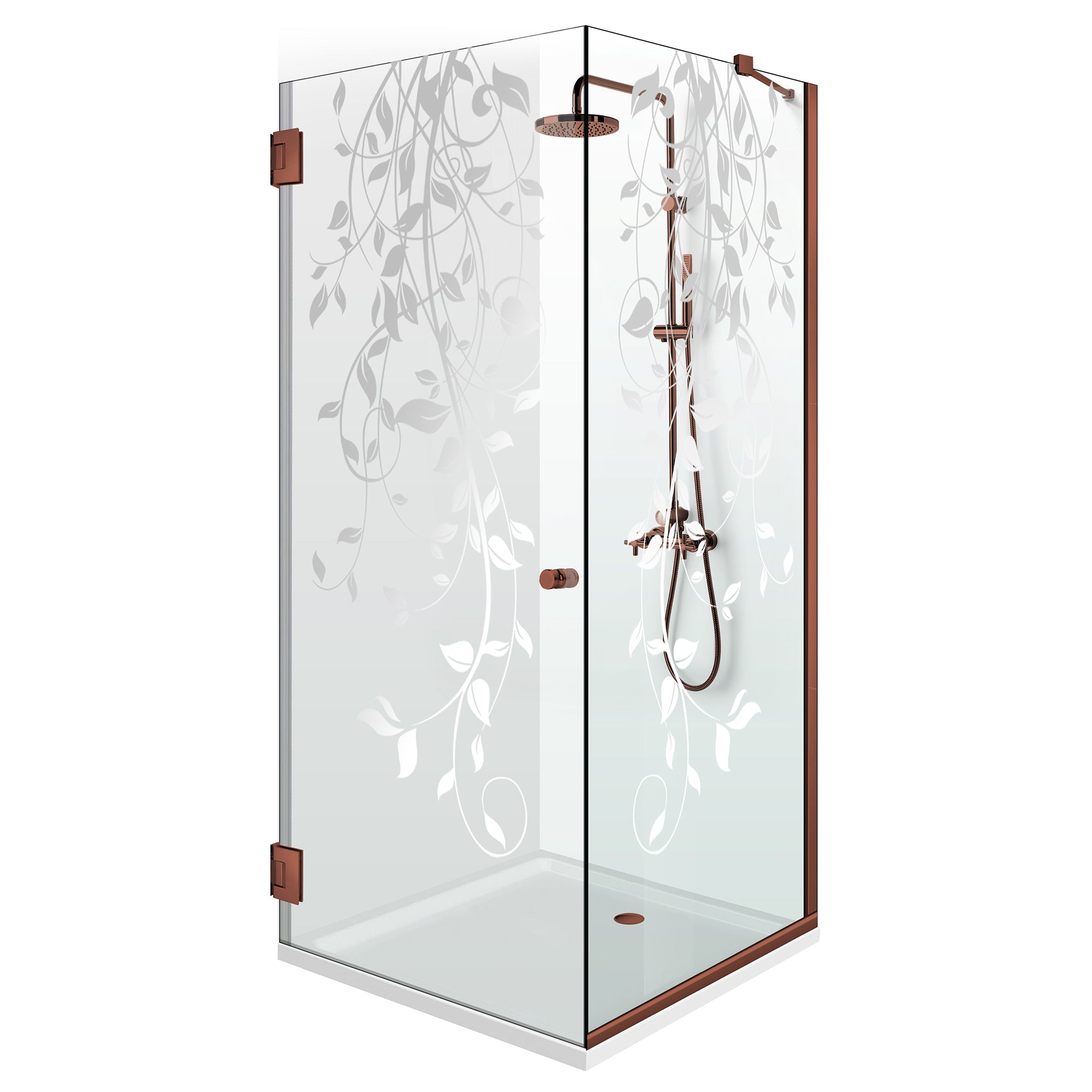 Shower enclosure with swing door #Clear