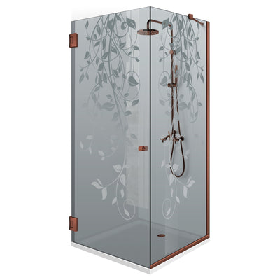 Shower enclosure with swing door #Grey