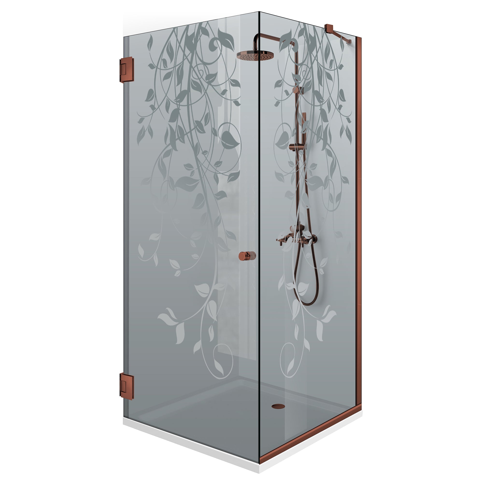 Shower enclosure with swing door #Grey