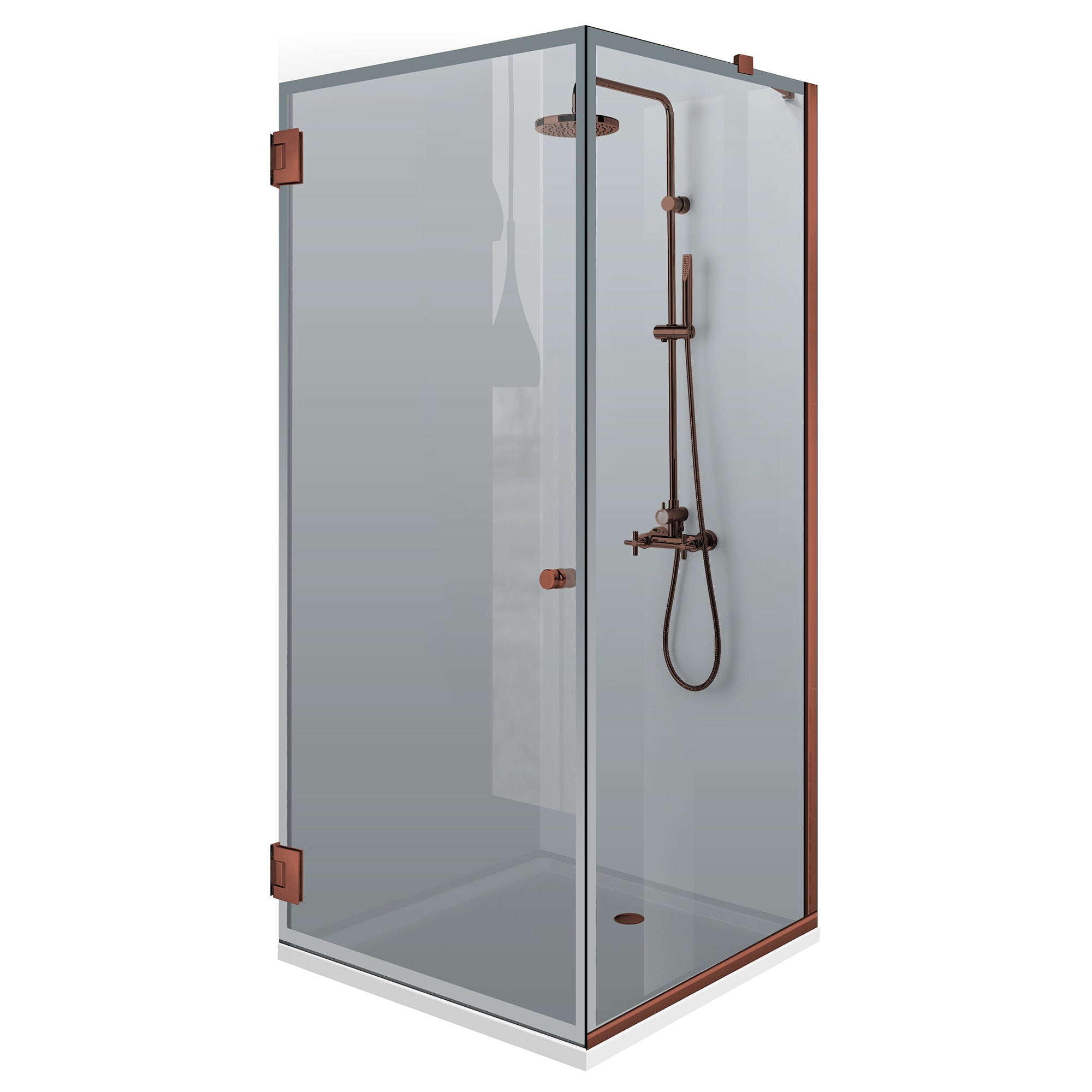 Shower enclosure with swing door #Grey