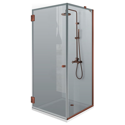 Shower enclosure with swing door #Bronze