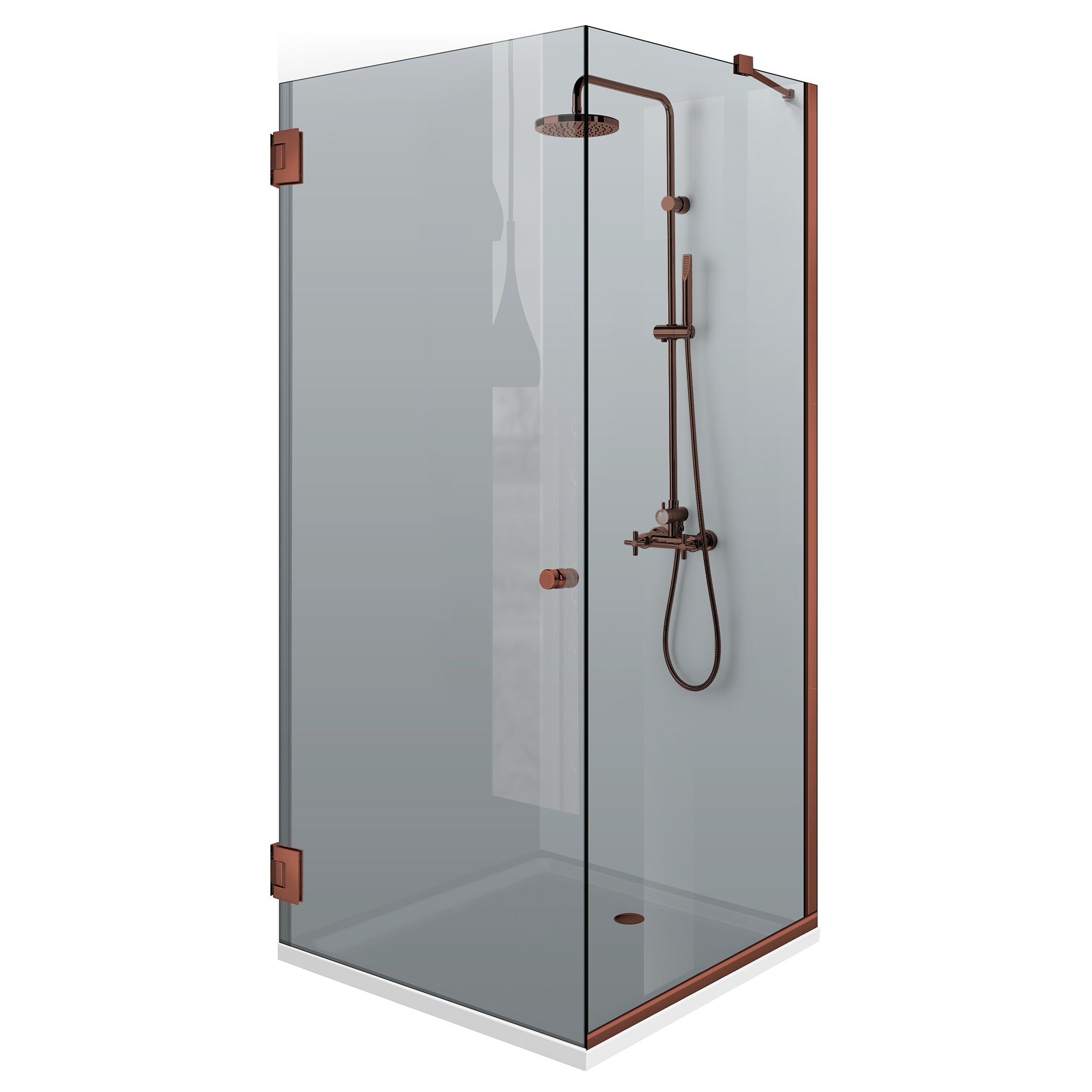 Shower enclosure with swing door #Grey