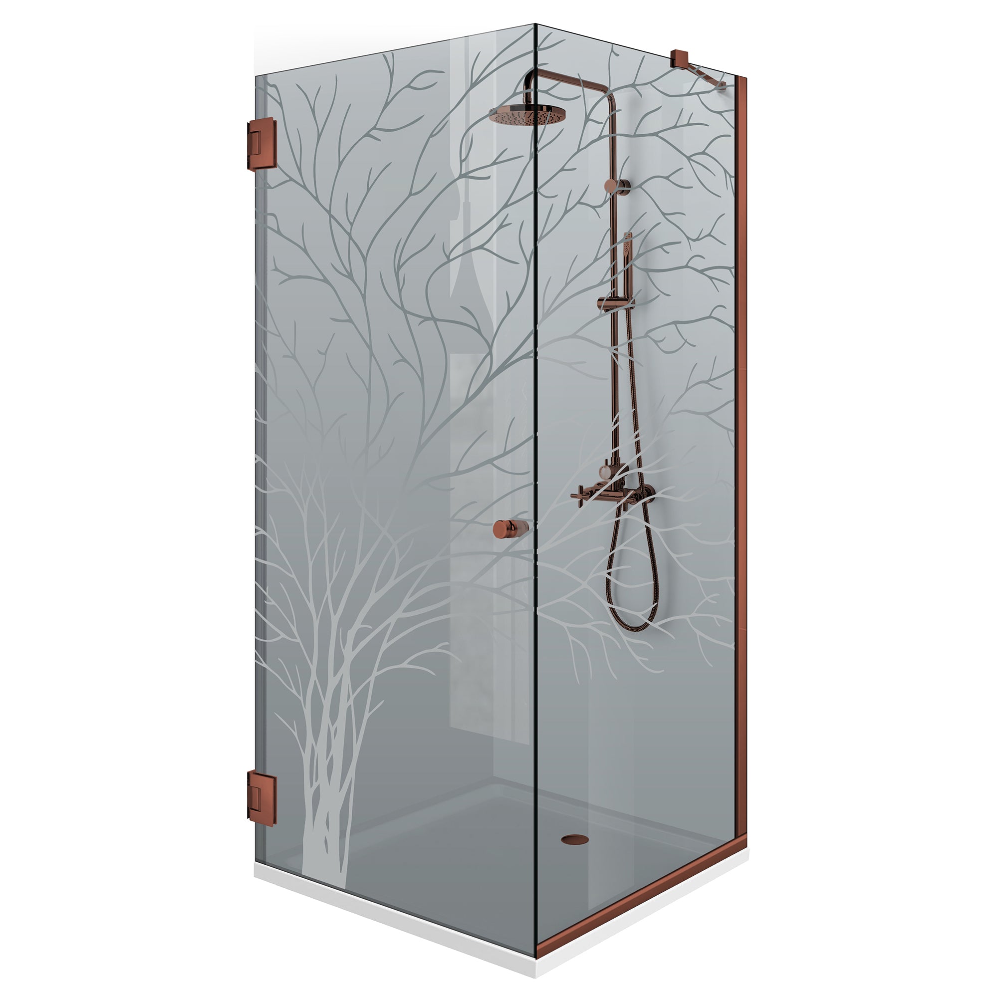 Shower enclosure with swing door #Grey