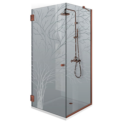 Shower enclosure with swing door #Grey