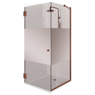 Shower enclosure with swing door #Bronze