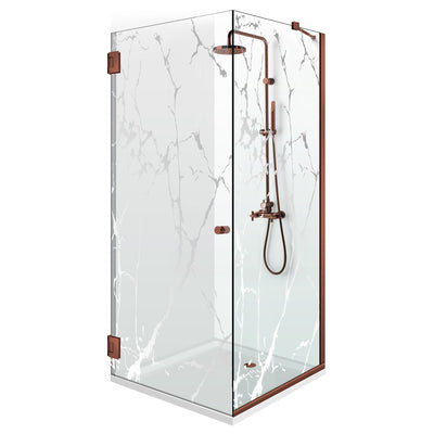 Shower enclosure with swing door #Clear