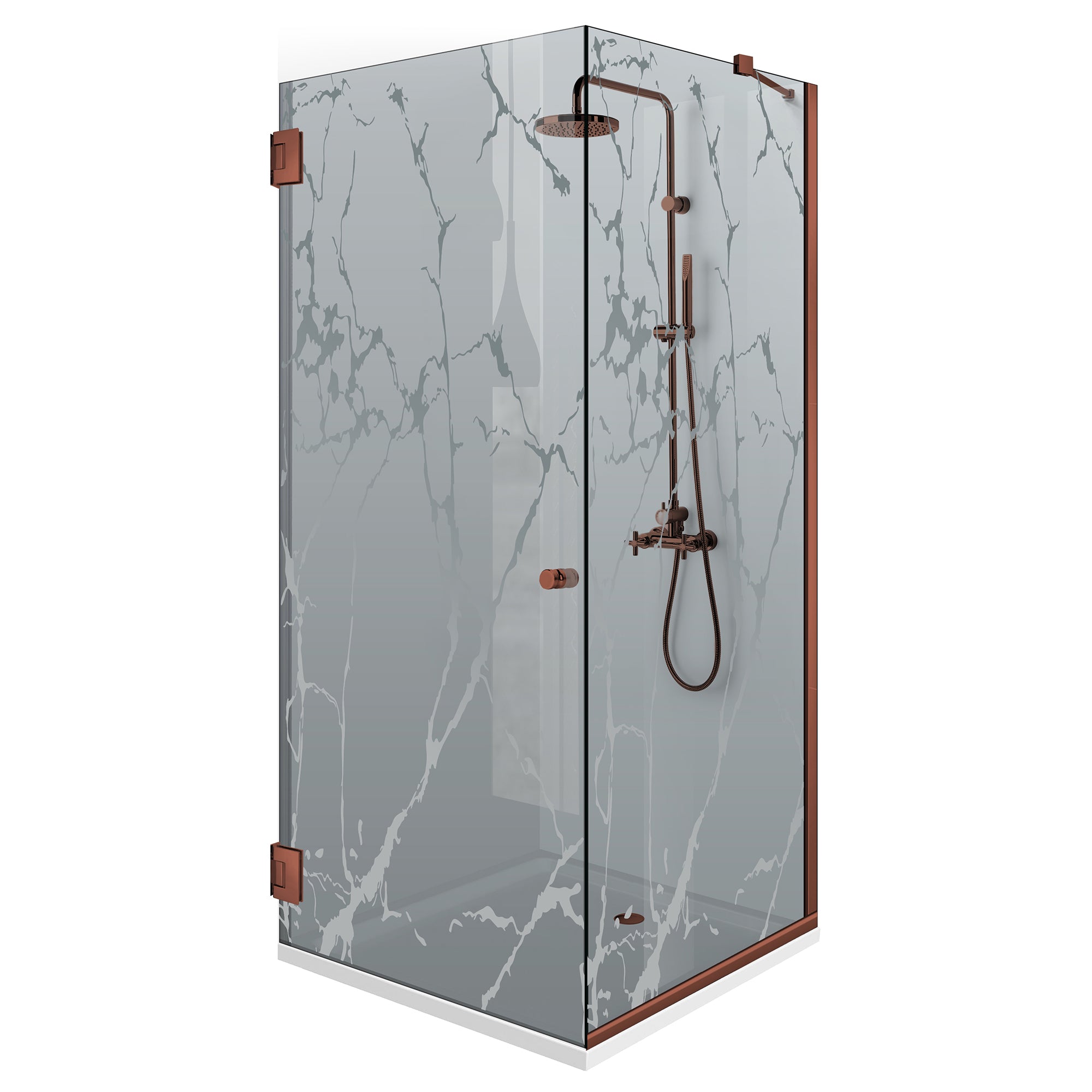 Shower enclosure with swing door #Grey