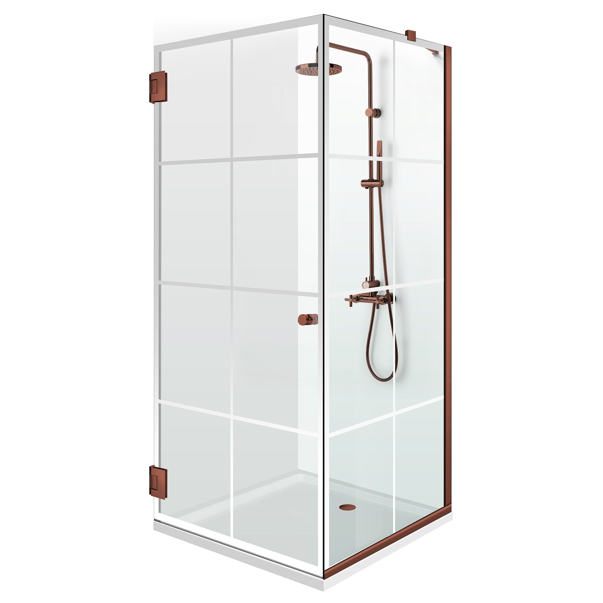 Shower enclosure with swing door #Clear