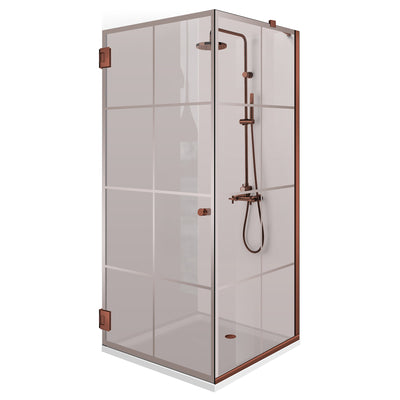 Shower enclosure with swing door #Bronze