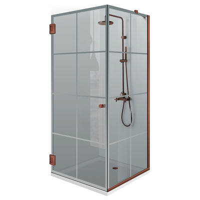 Shower enclosure with swing door #Grey