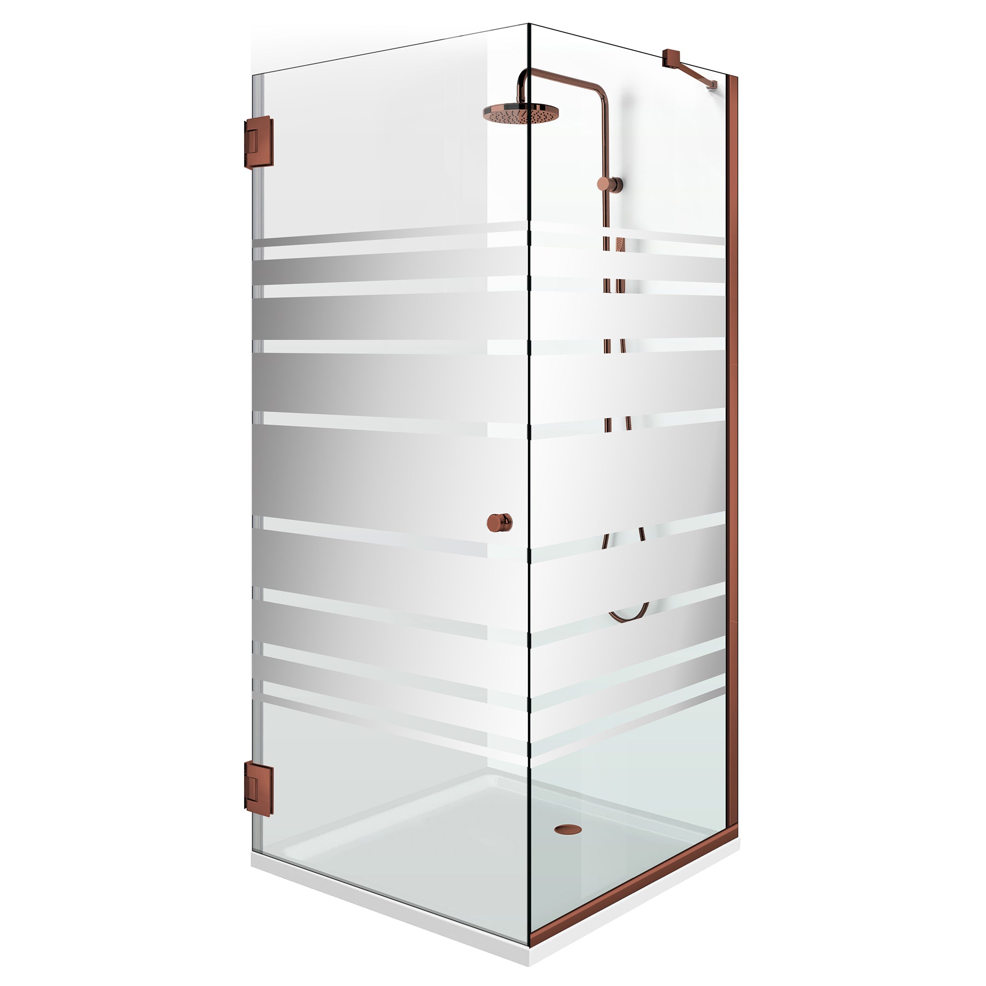 Shower enclosure with swing door #Clear