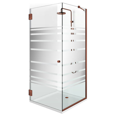 Shower enclosure with swing door #Clear