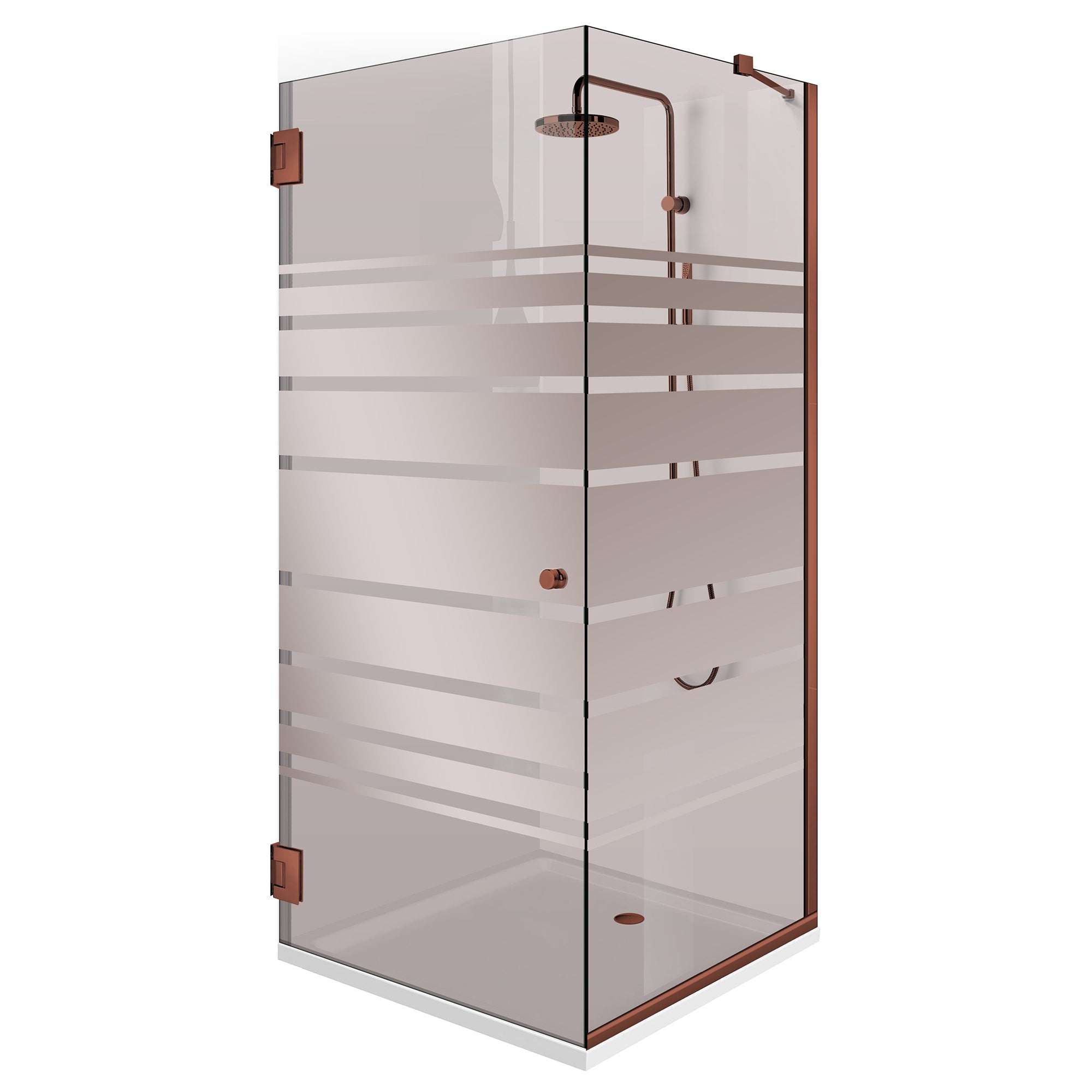 Shower enclosure with swing door #Bronze